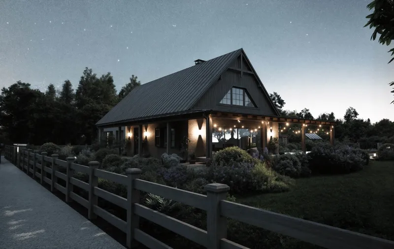 Urokliwa wiejska chatka z ogrodem