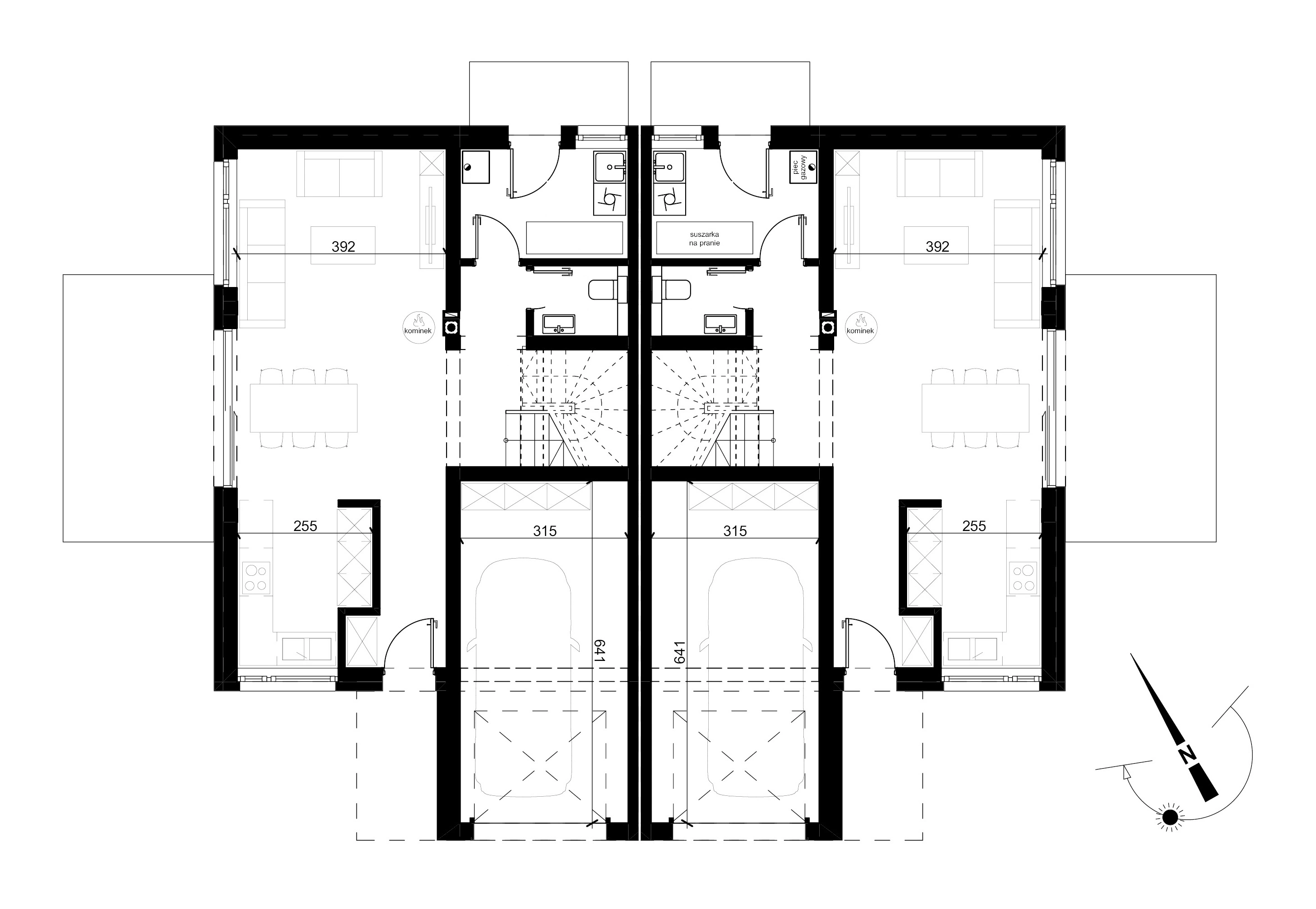 Budynek dwulokalowy w Kłodzie - rysunek