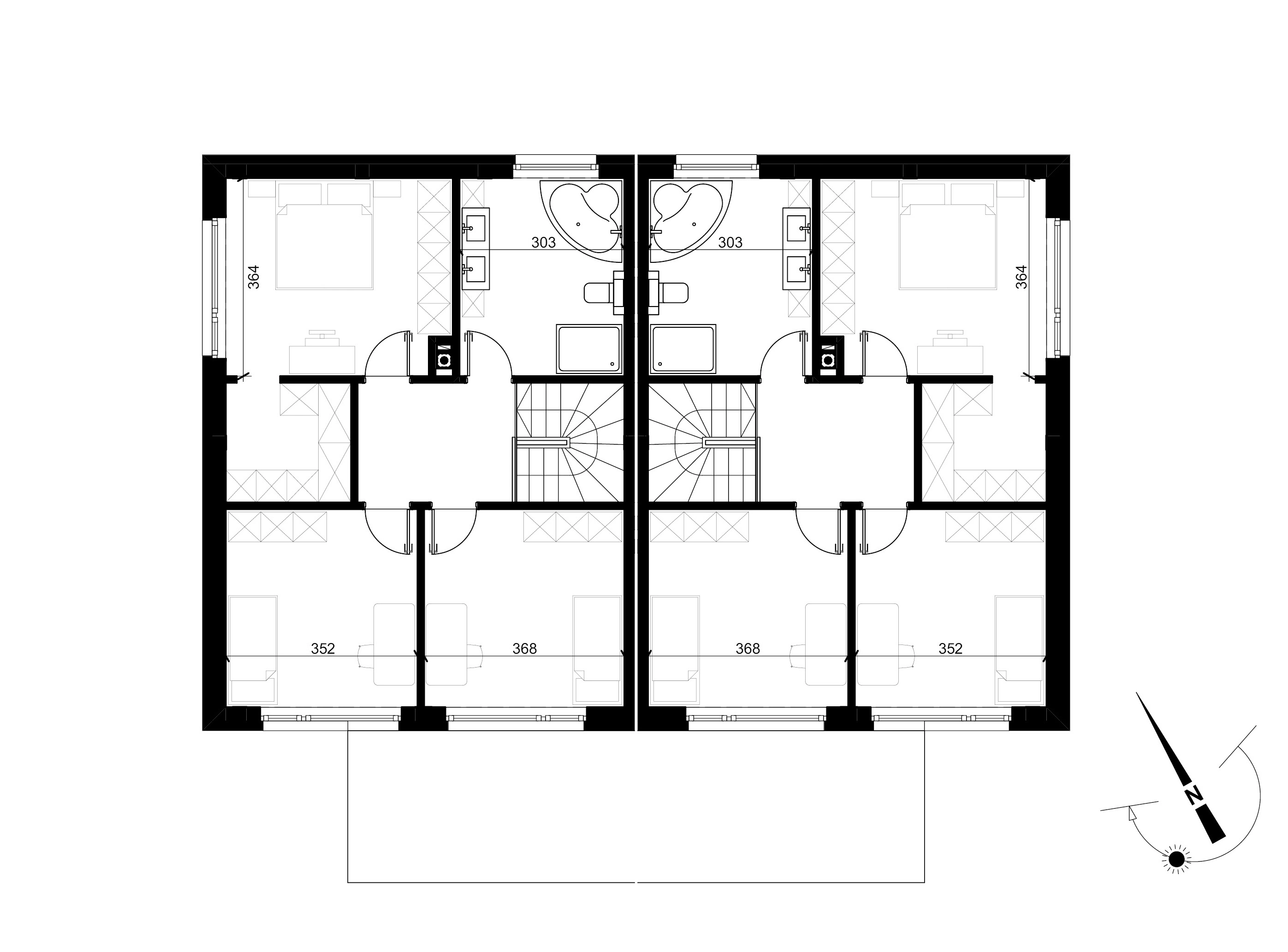 Budynek dwulokalowy w Kłodzie - rysunek