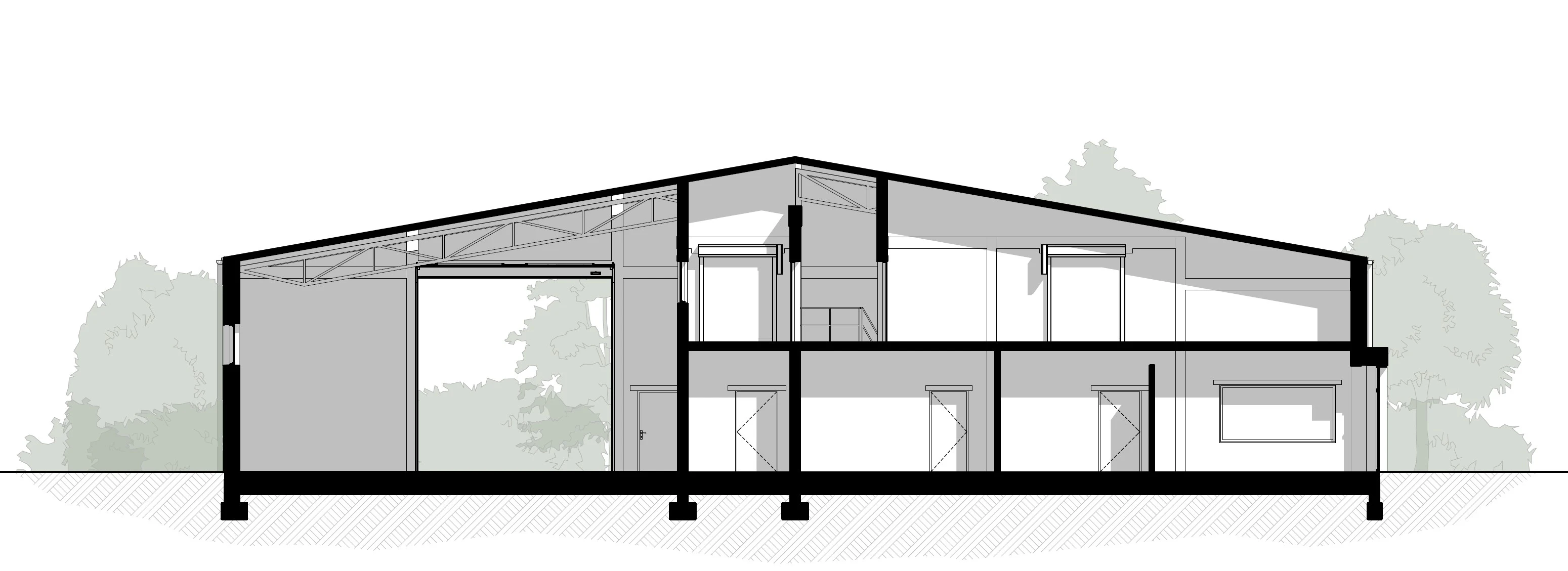 Budynek magazynowy w Wilkowicach - rysunek