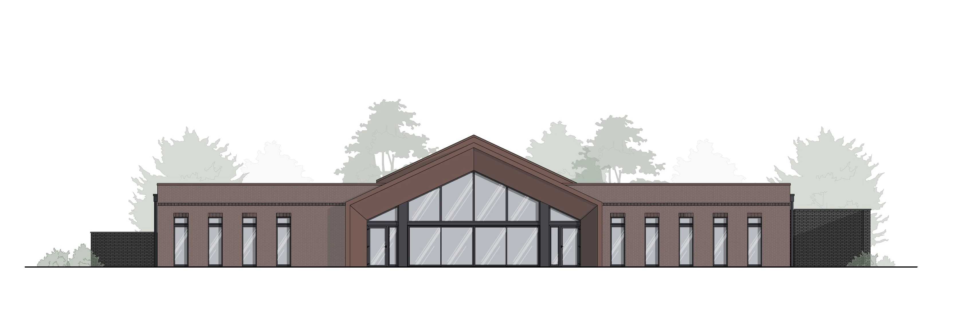 Centrum Kulturalno-Kongresowe w gminie Wijewo - rysunek