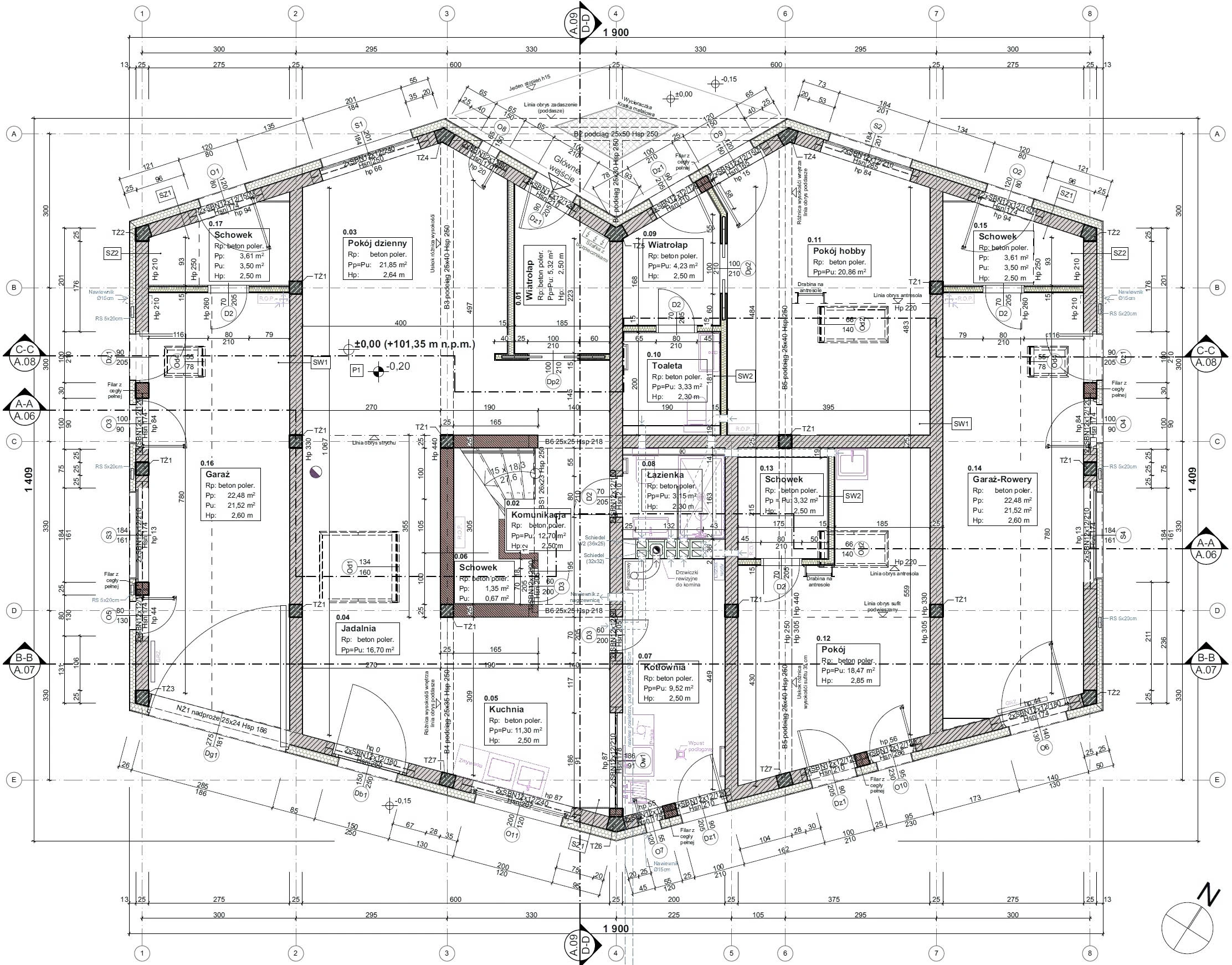 Czarny dom w Wilkowicach - rysunek