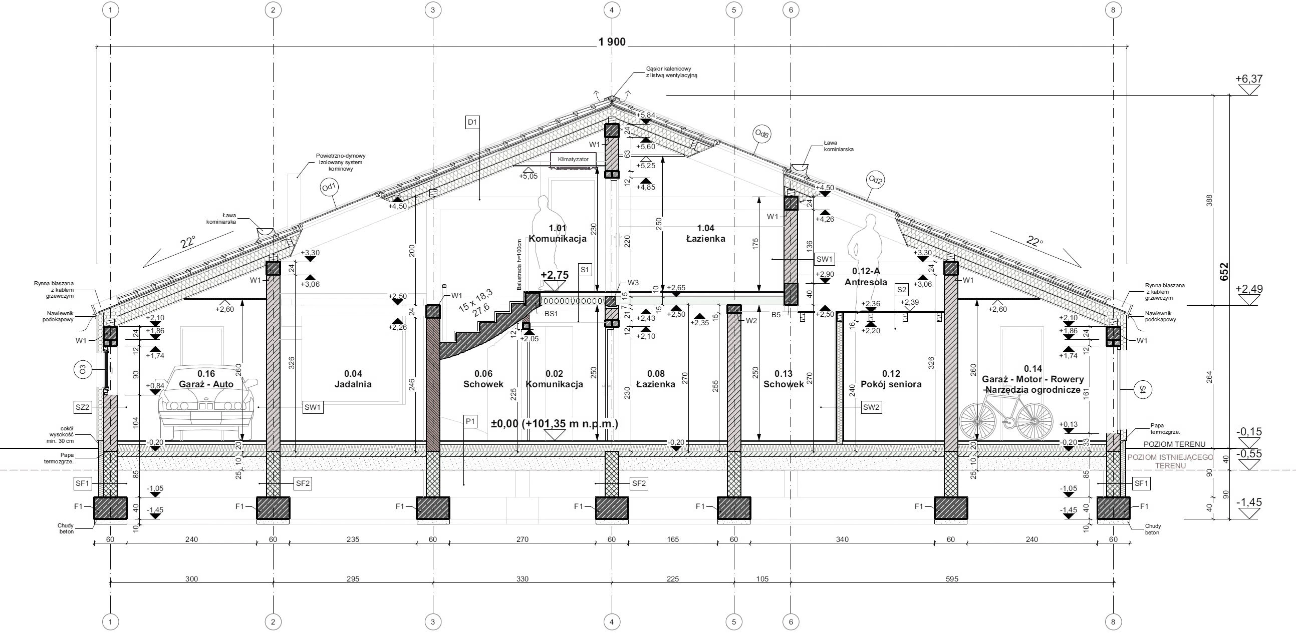 Czarny dom w Wilkowicach - rysunek