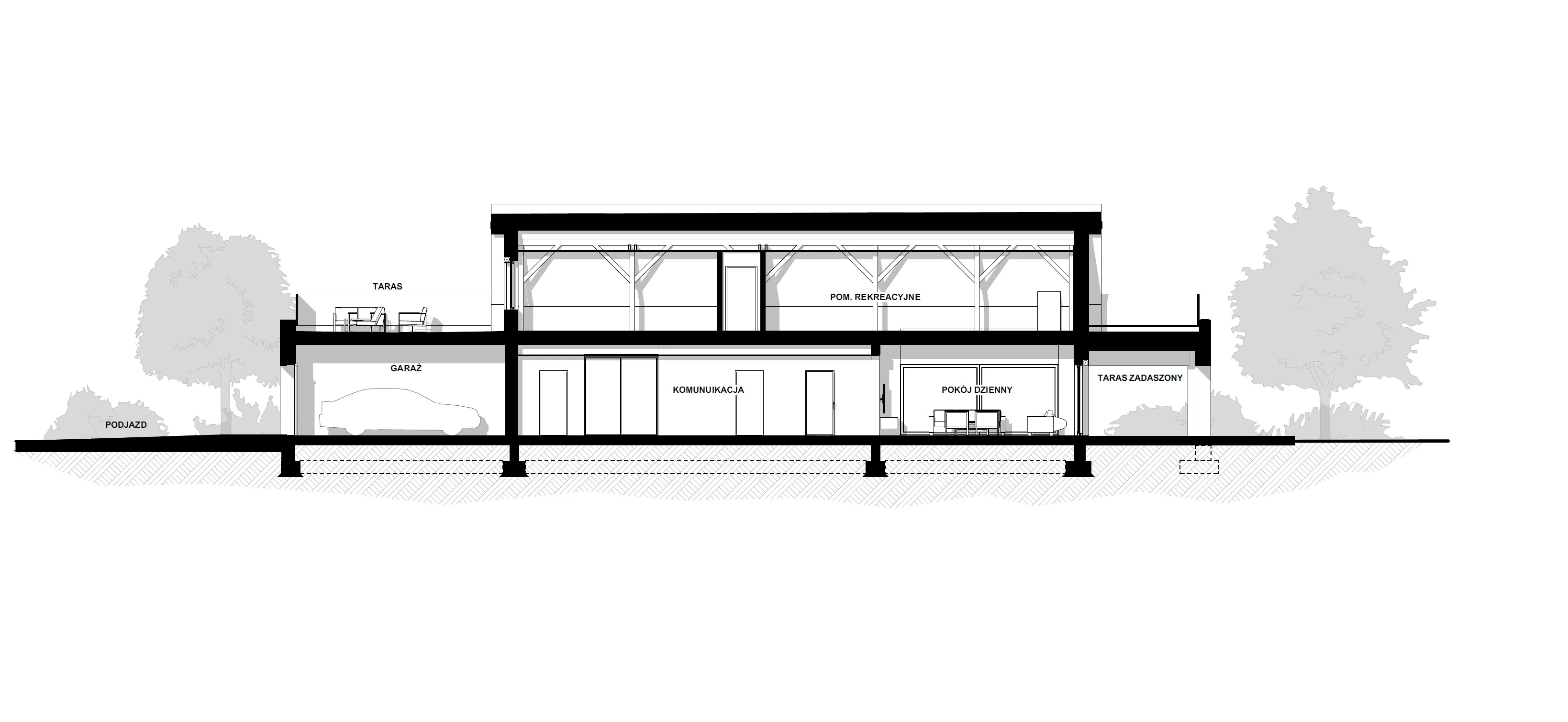 Dom jednorodzinny w Mórkowie - rysunek