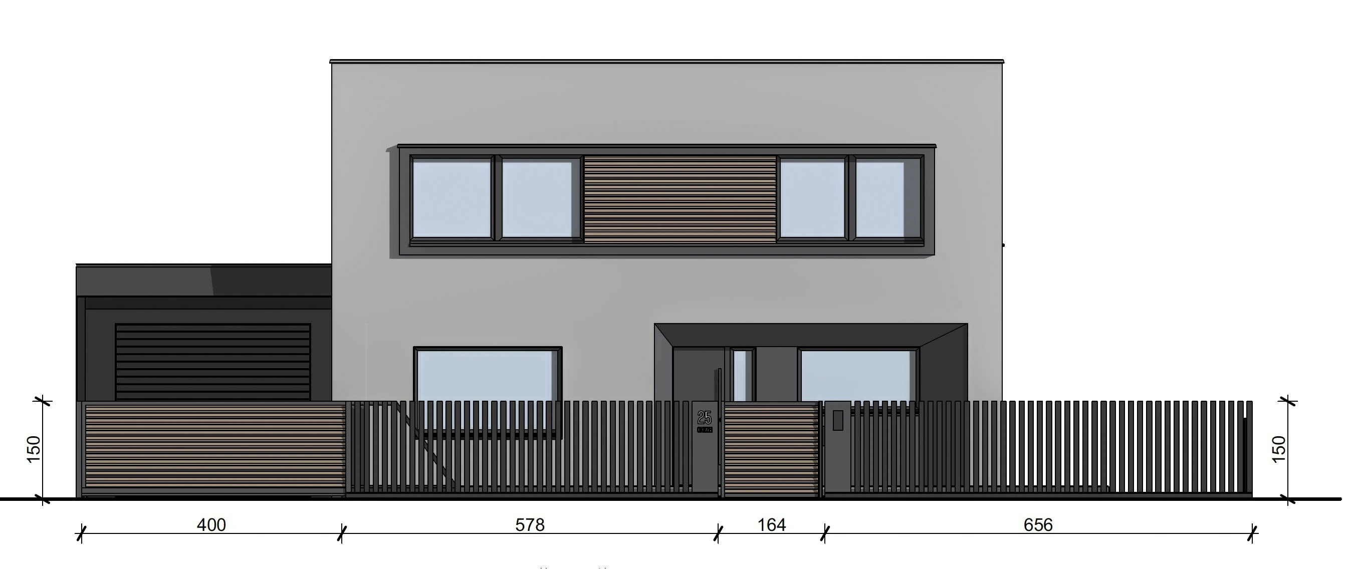 Metamorfoza elewacji budynku w Lesznie - rysunek