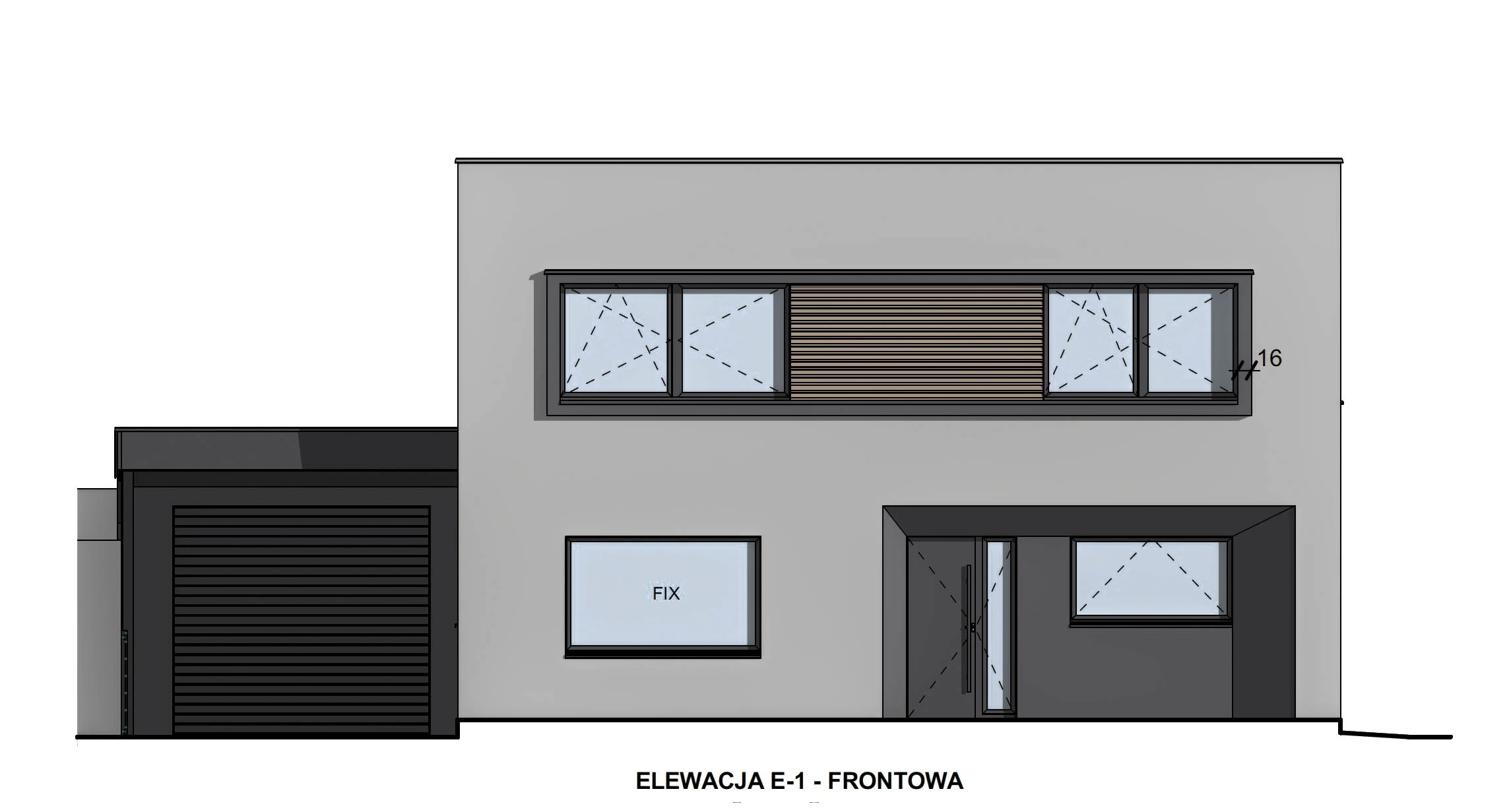 Metamorfoza elewacji budynku w Lesznie - rysunek