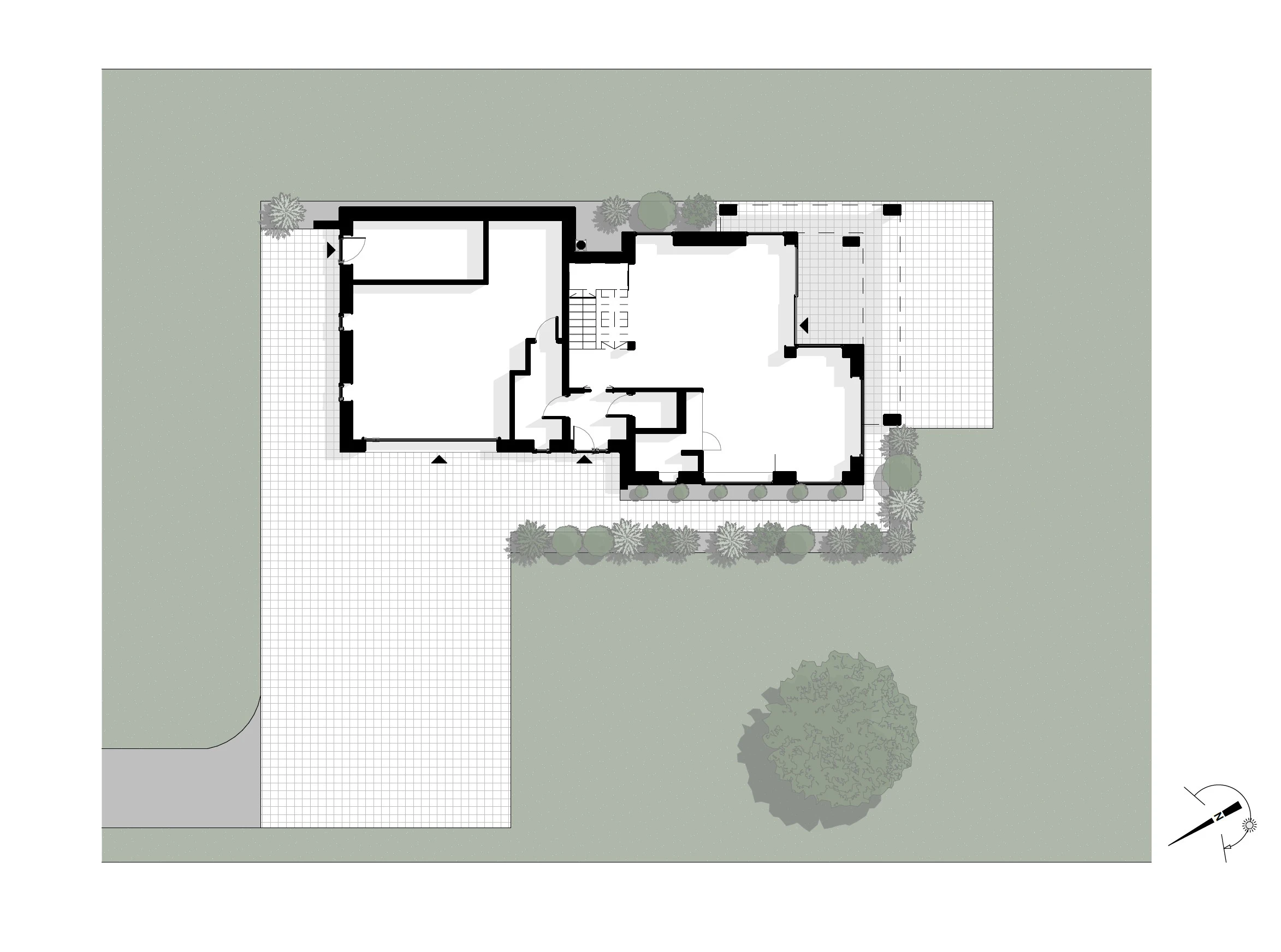 Nowoczesny dom z płaskim dachem – Piotrowice - rysunek