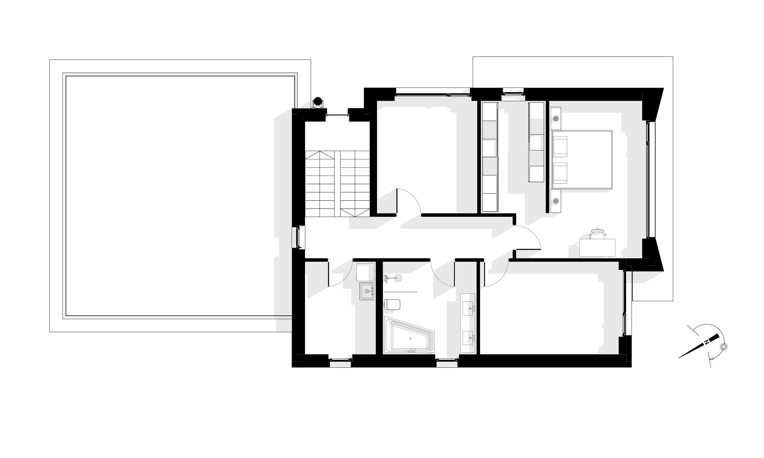 Nowoczesny dom z płaskim dachem – Piotrowice - rysunek