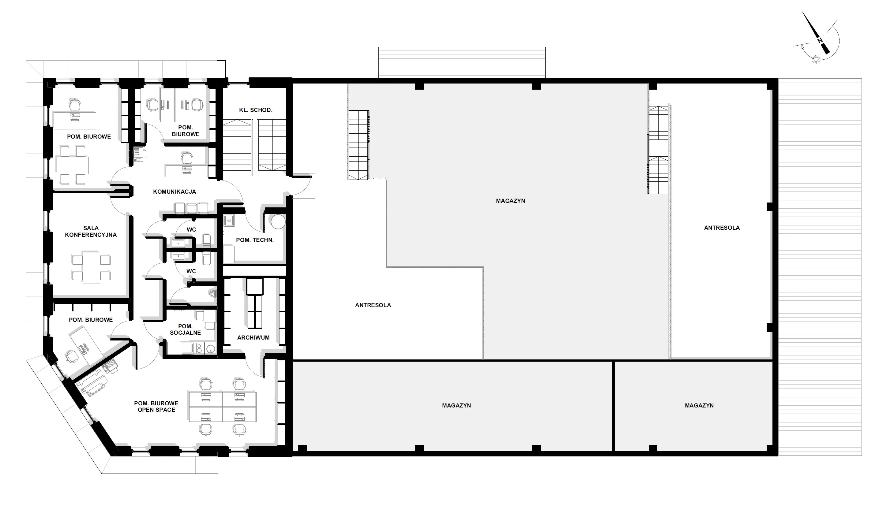 Budynek siedziby Kosmala Electric - rysunek