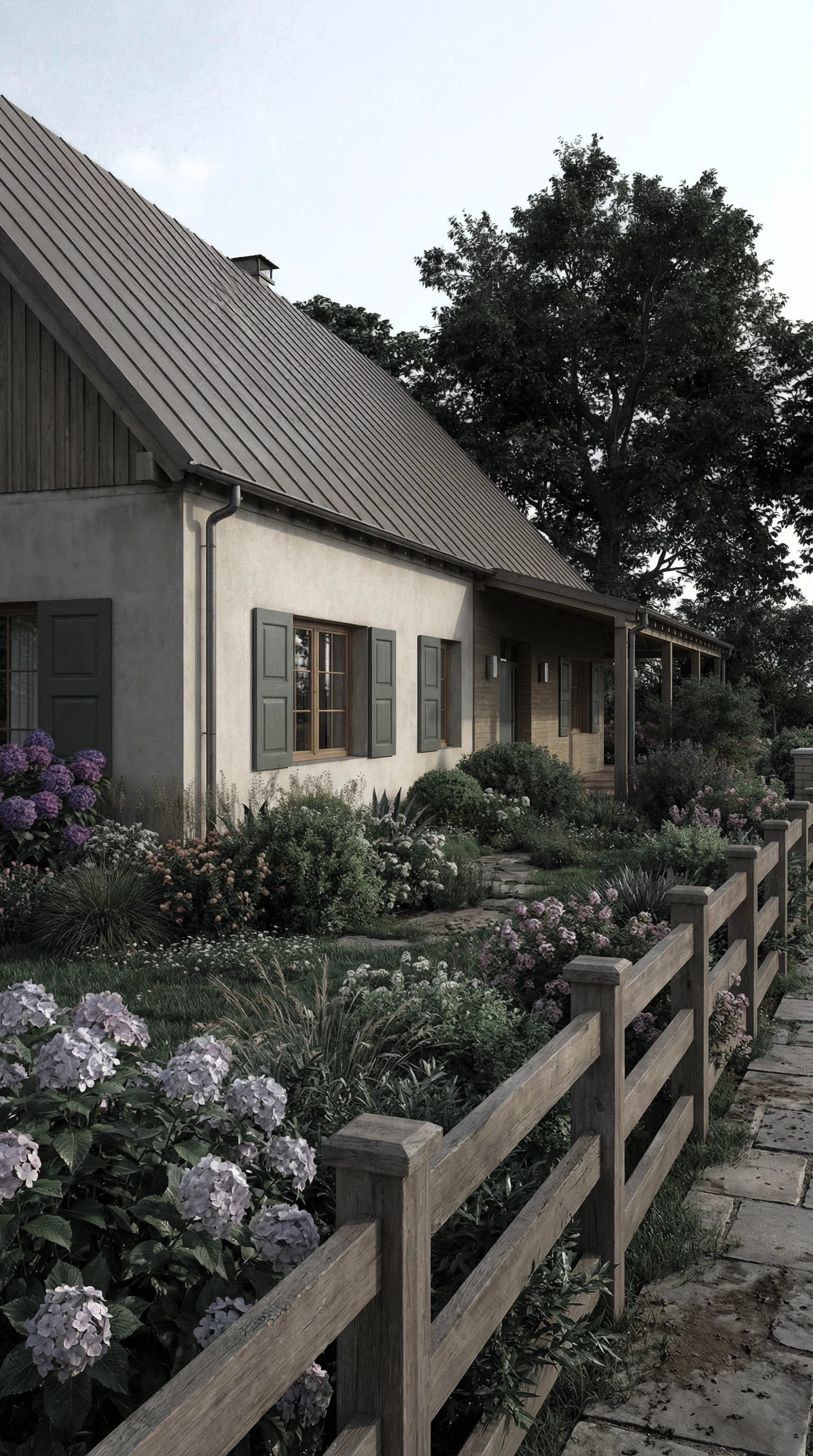 Urokliwa wiejska chatka z ogrodem