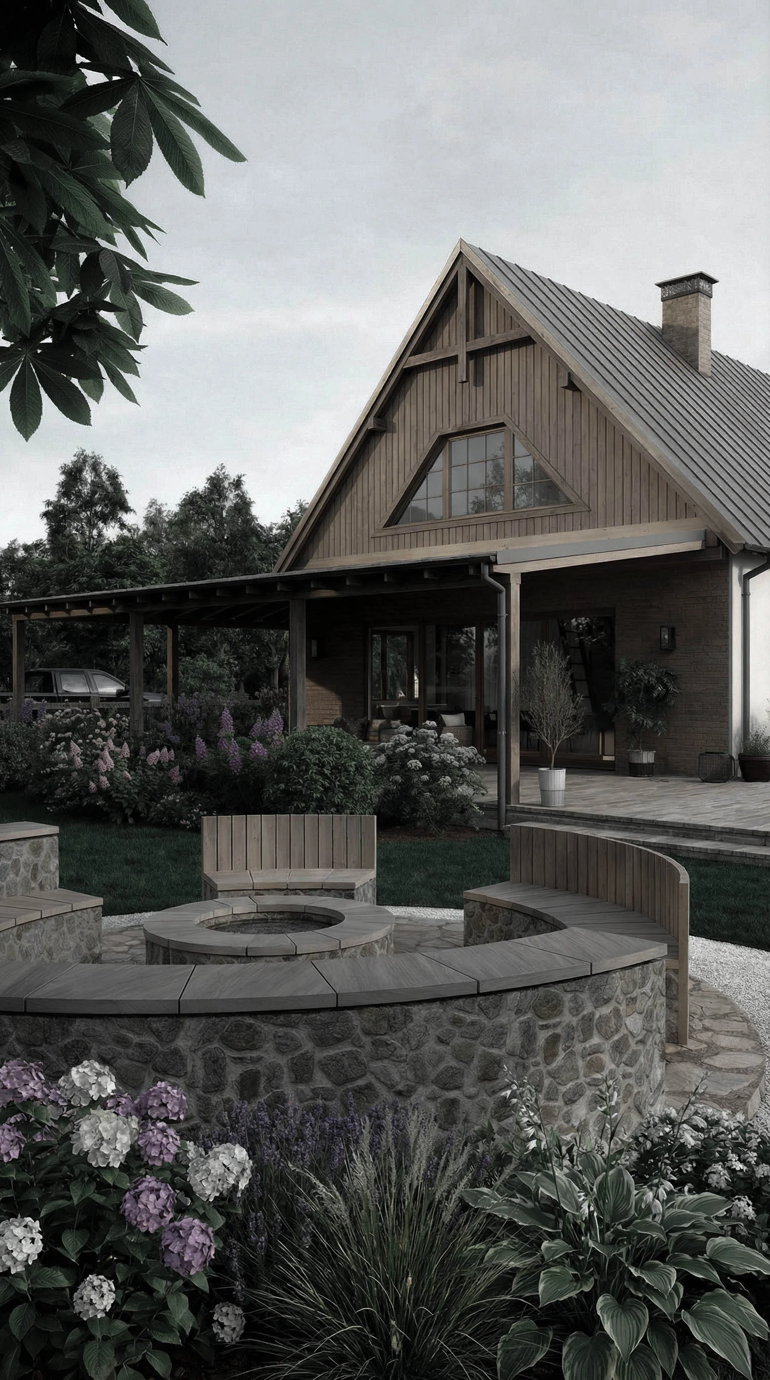 Urokliwa wiejska chatka z ogrodem