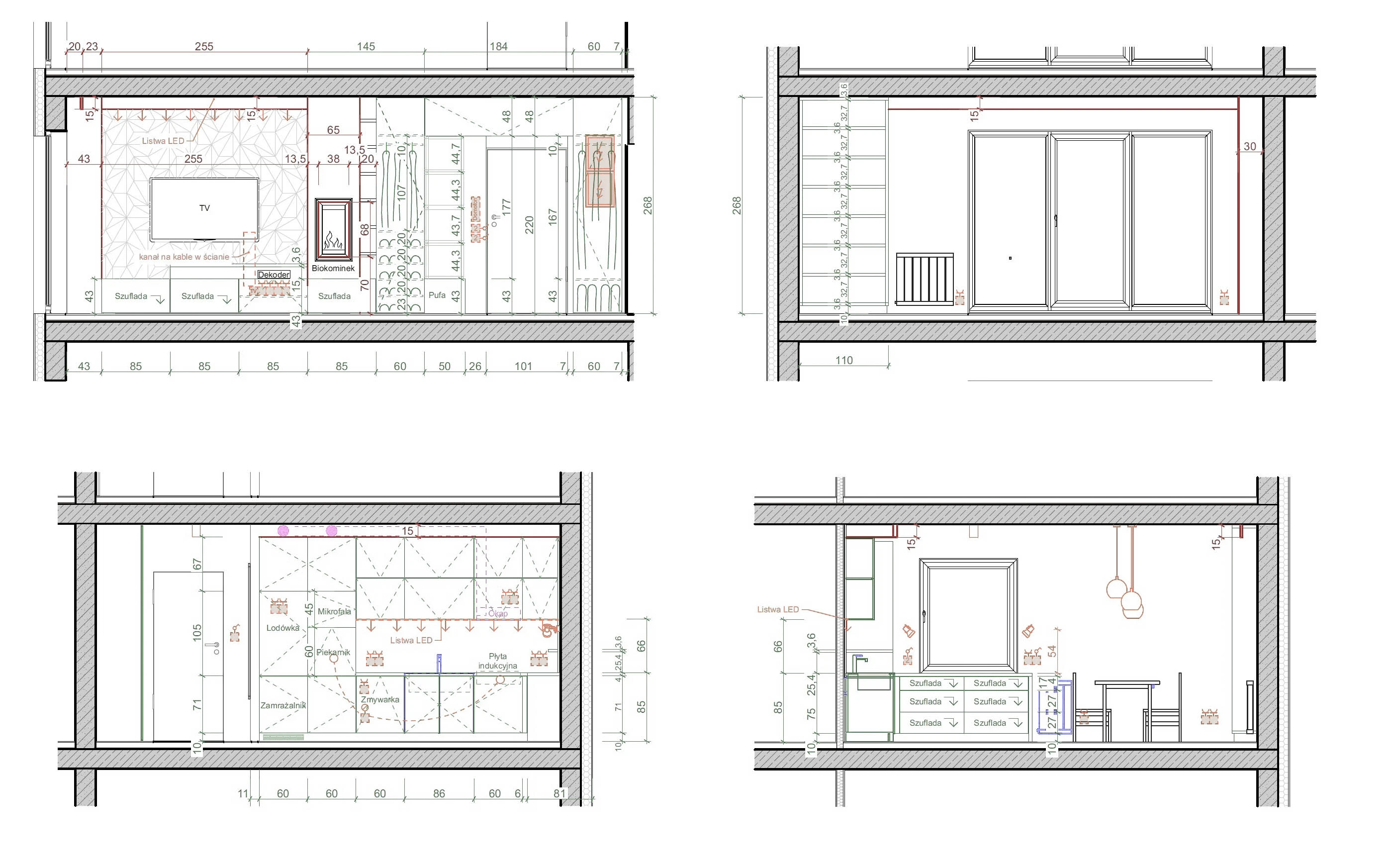 Kompaktowe wnętrze z charakterem – mieszkanie w Lesznie - rysunek