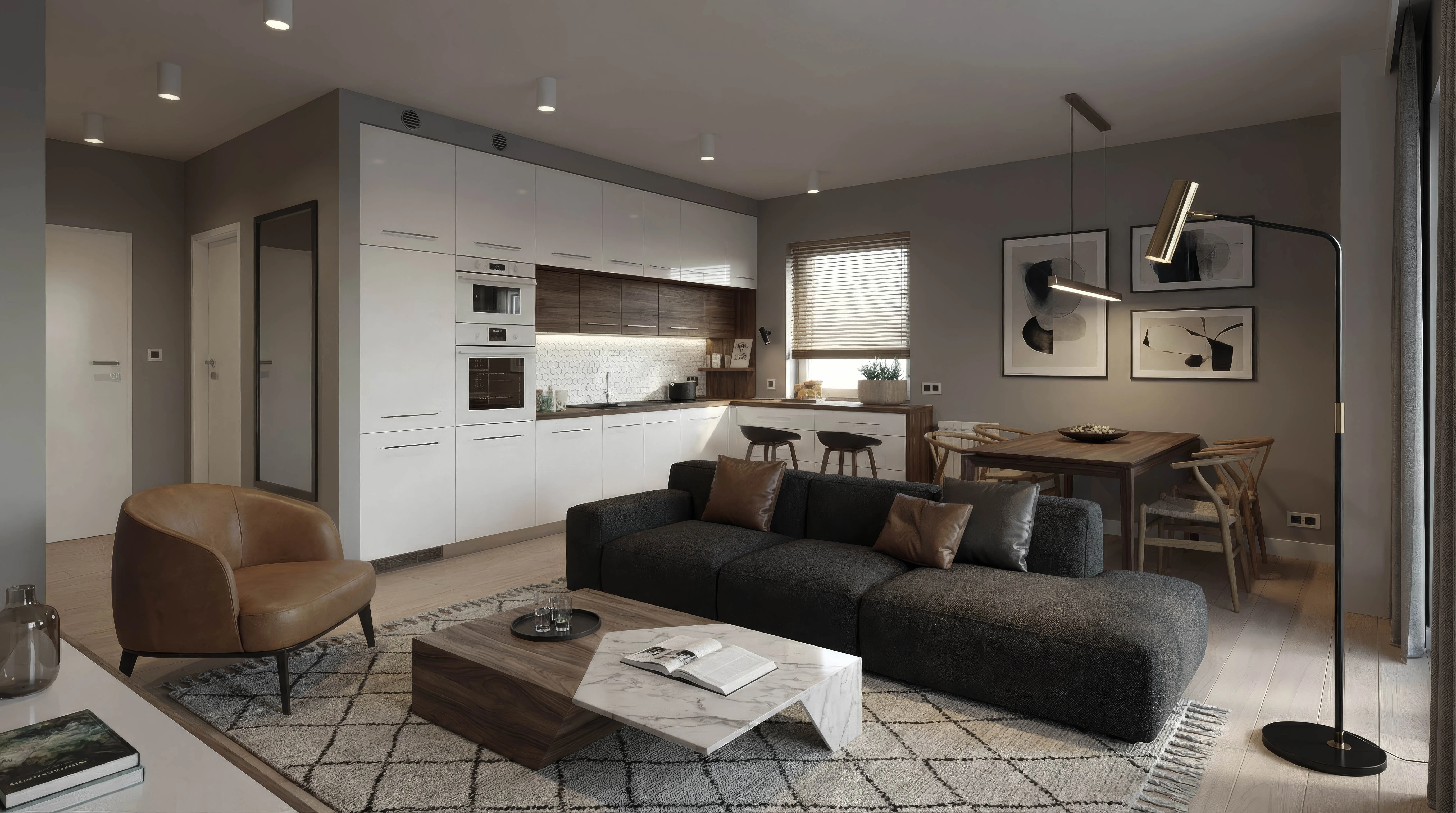 Kompaktowe wnętrze z charakterem – mieszkanie w Lesznie