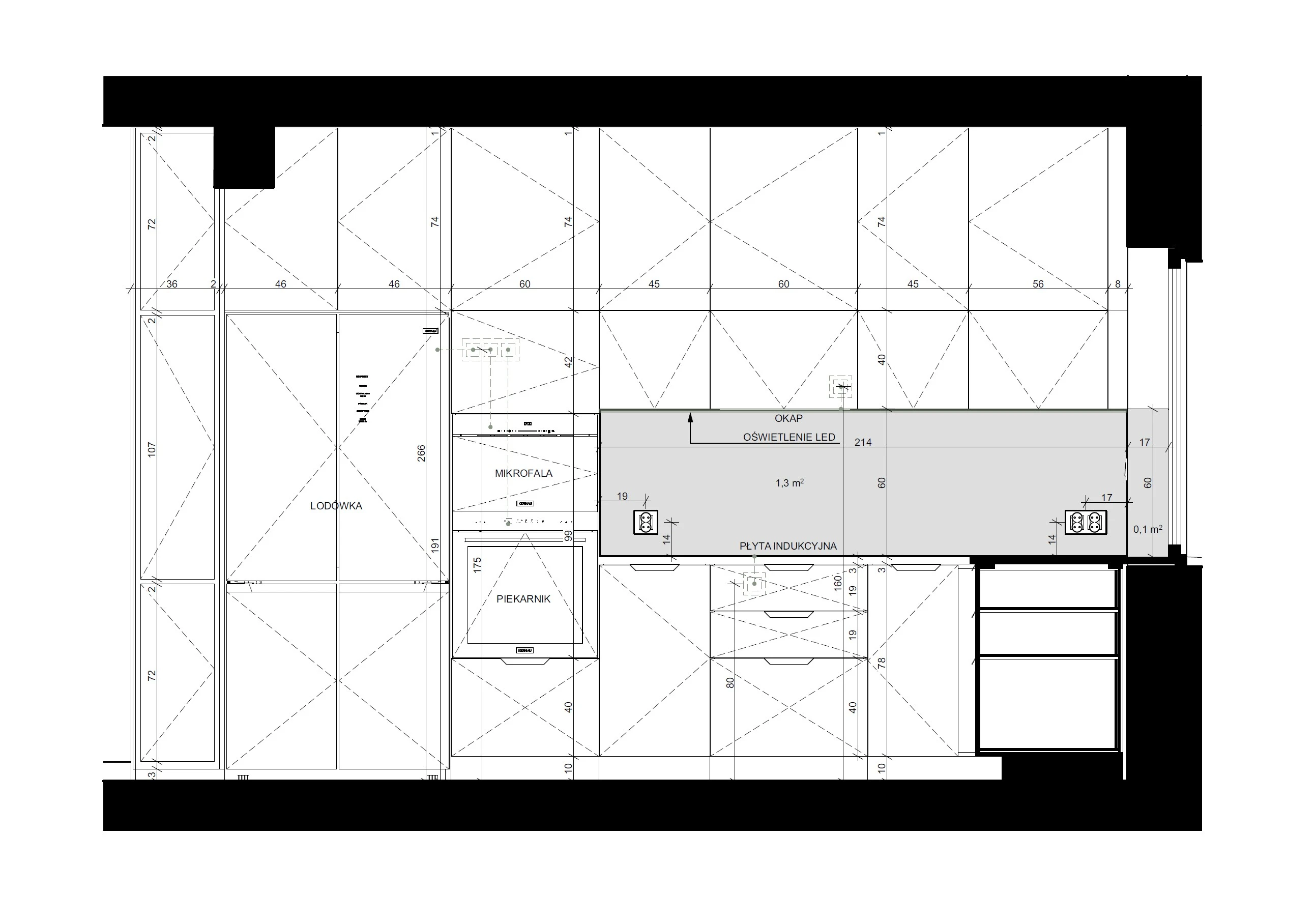 Dom z ukrytą biblioteką - rysunek